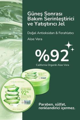 Flacon de Gel d'Aloe Vera Nature Republic avec bouchon ouvert