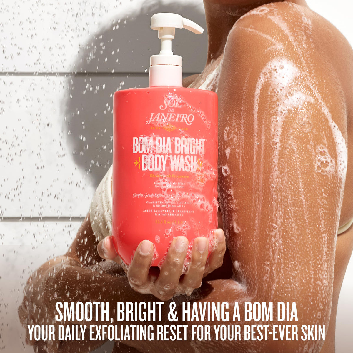 Flacon de Gel Douche Bom Dia Bright 1L avec étiquette