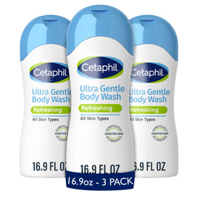 Flacon de gel douche Cetaphil Ultra Doux 16,9 fl oz vue avant