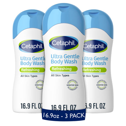 Flacon de gel douche Cetaphil Ultra Doux 16,9 fl oz vue avant