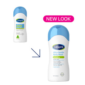 Flacon de gel douche Cetaphil Ultra Doux avec bouchon