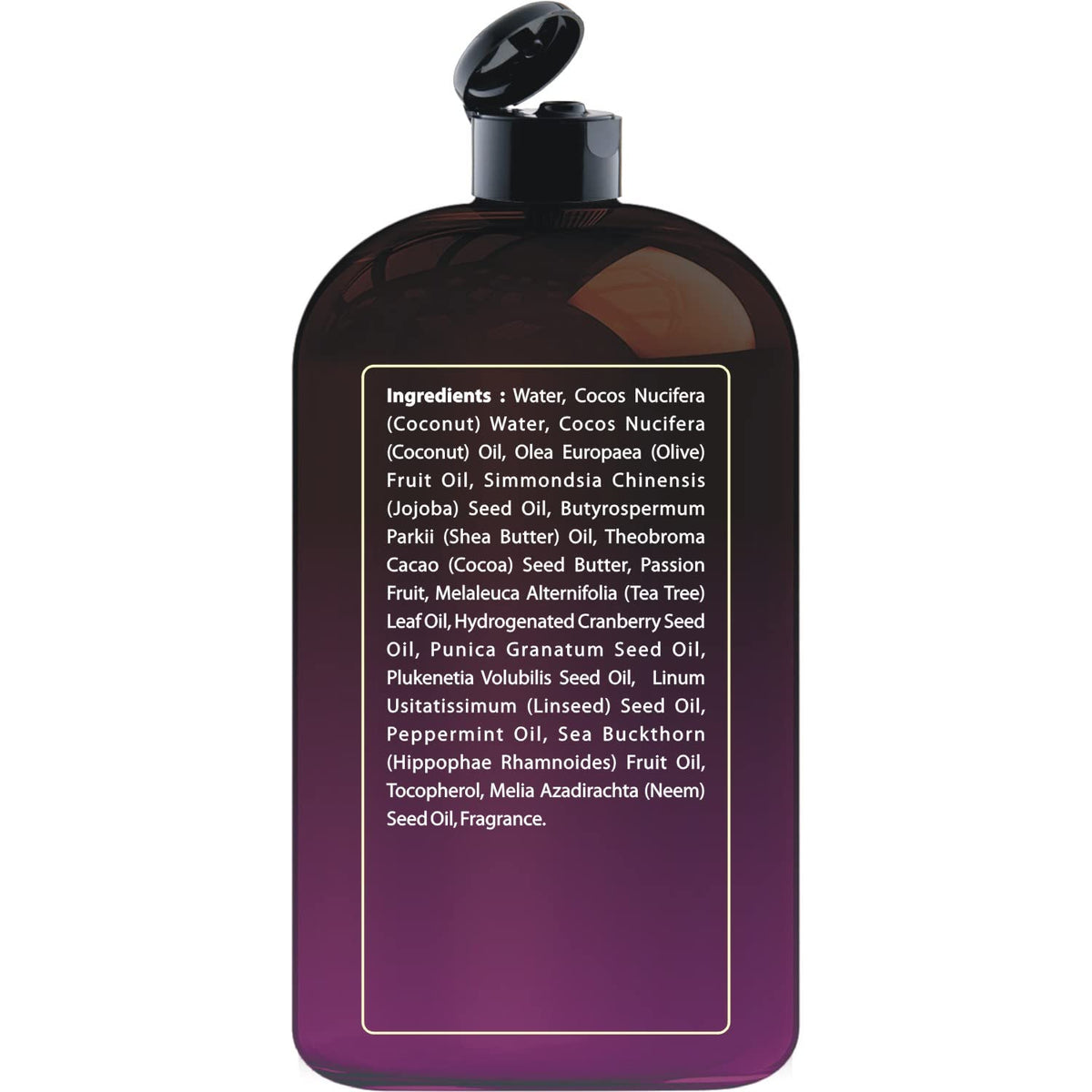 Flacon de gel douche First Botany 458g avec étiquette détaillée