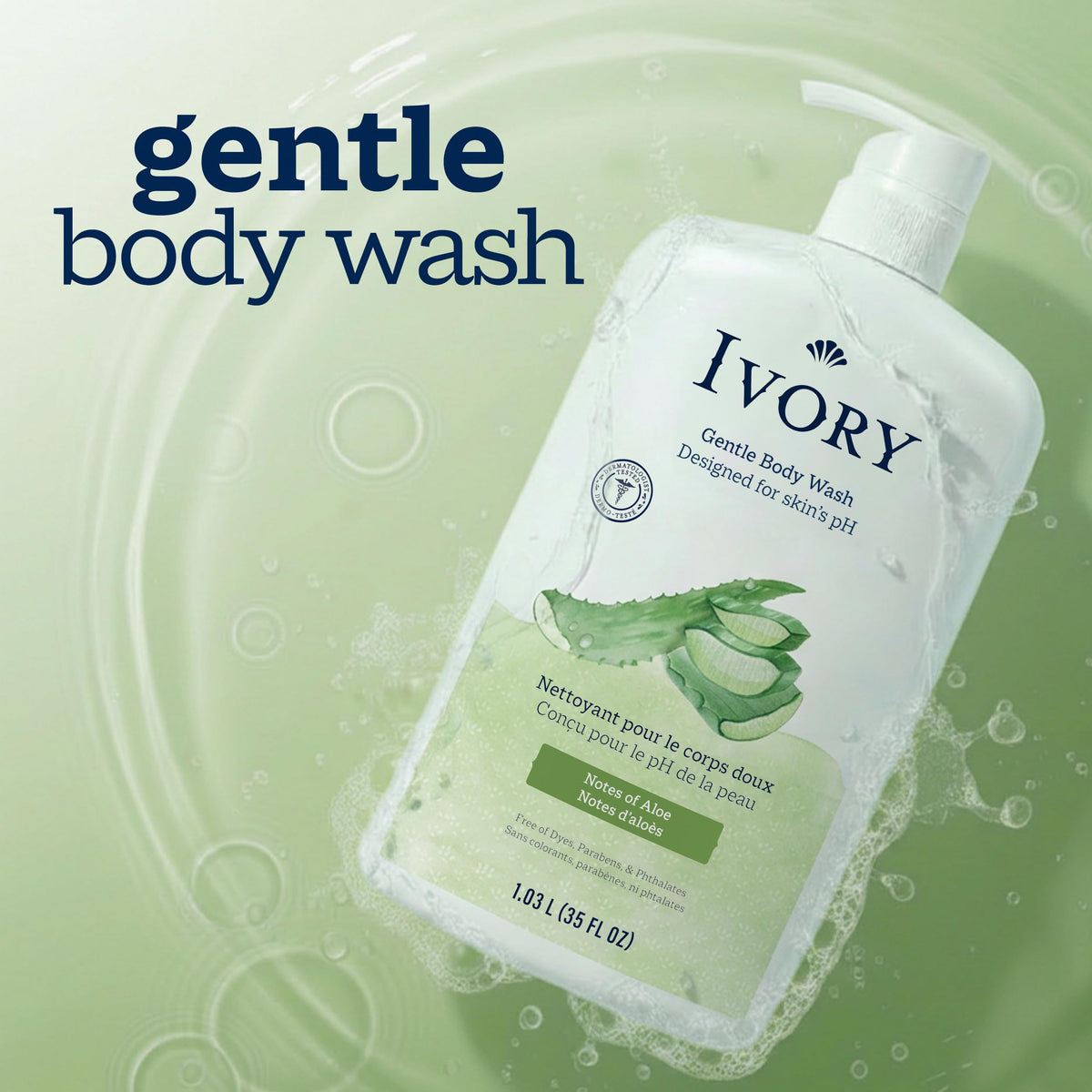 Flacon de gel douche Ivory avec pompe