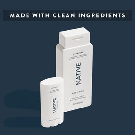 Flacon de gel douche Native 530g avec étiquette visible