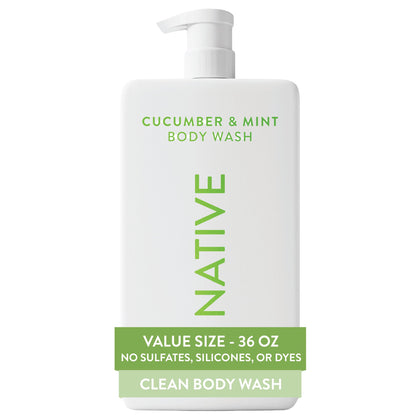 Flacon de gel douche Native Cucumber & Mint 1,06 L vue de face