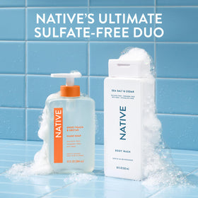 Flacon de gel douche Native en situation familiale