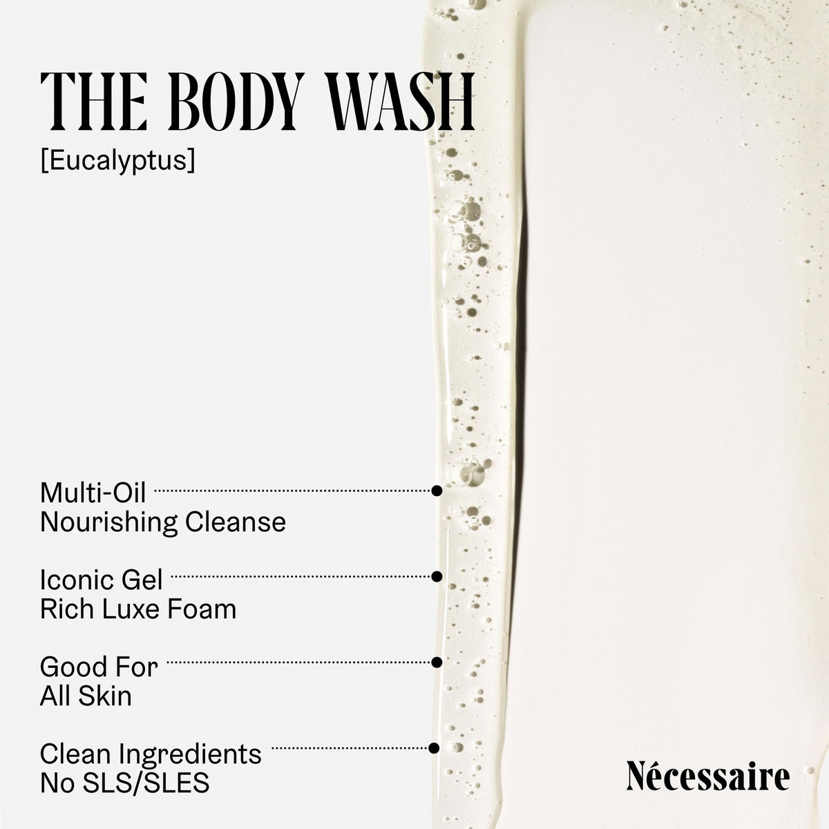Flacon de Gel Douche Nécessaire Eucalyptus avec pompe