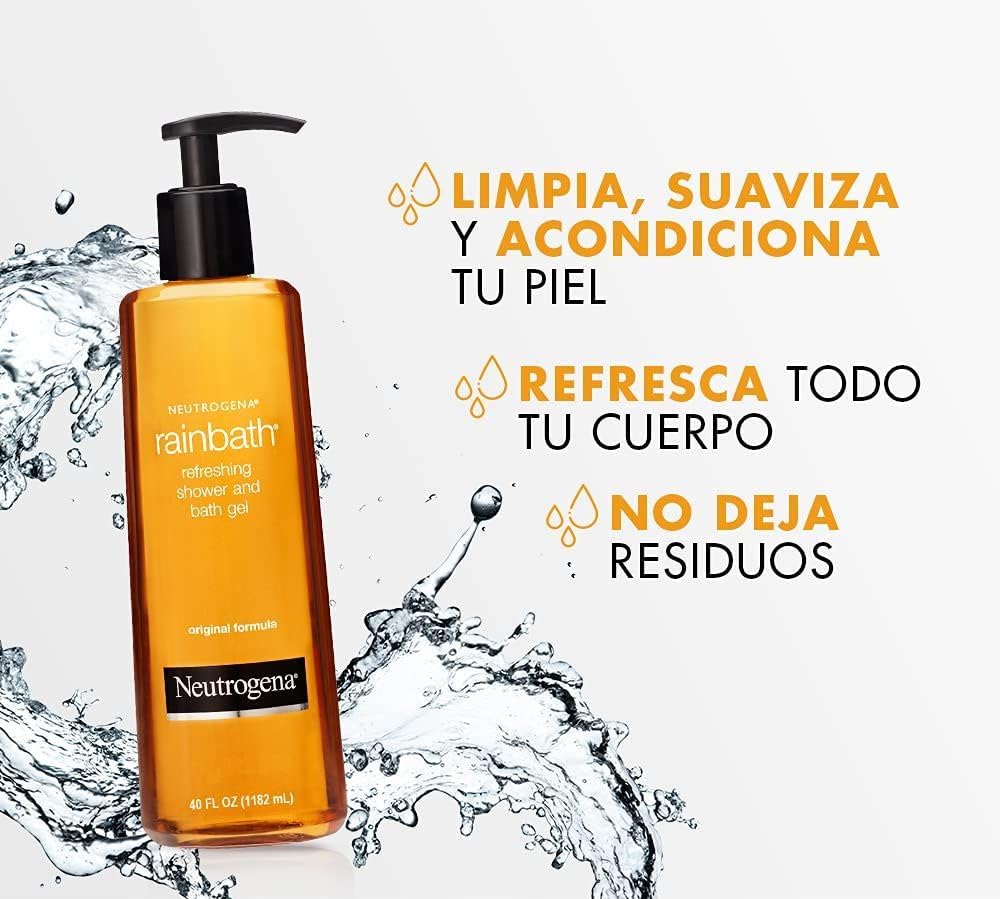Flacon de gel douche Neutrogena Rainbath 40 oz avec pompe