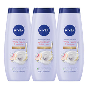 Flacon de gel douche NIVEA Pêche Blanche et Jasmin 591 ml vue de face