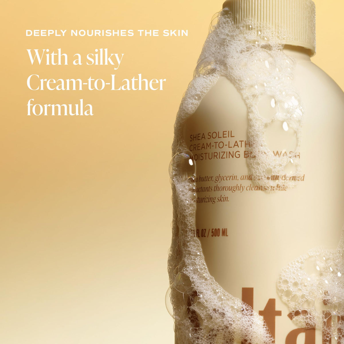 Flacon de gel douche Shea Soleil Saltair 500ml avec bouchon