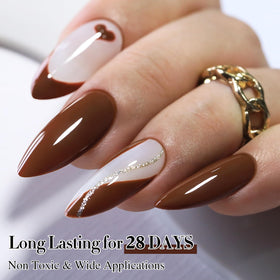 Flacon de gel polish brun foncé Double Rhythm avec étiquette