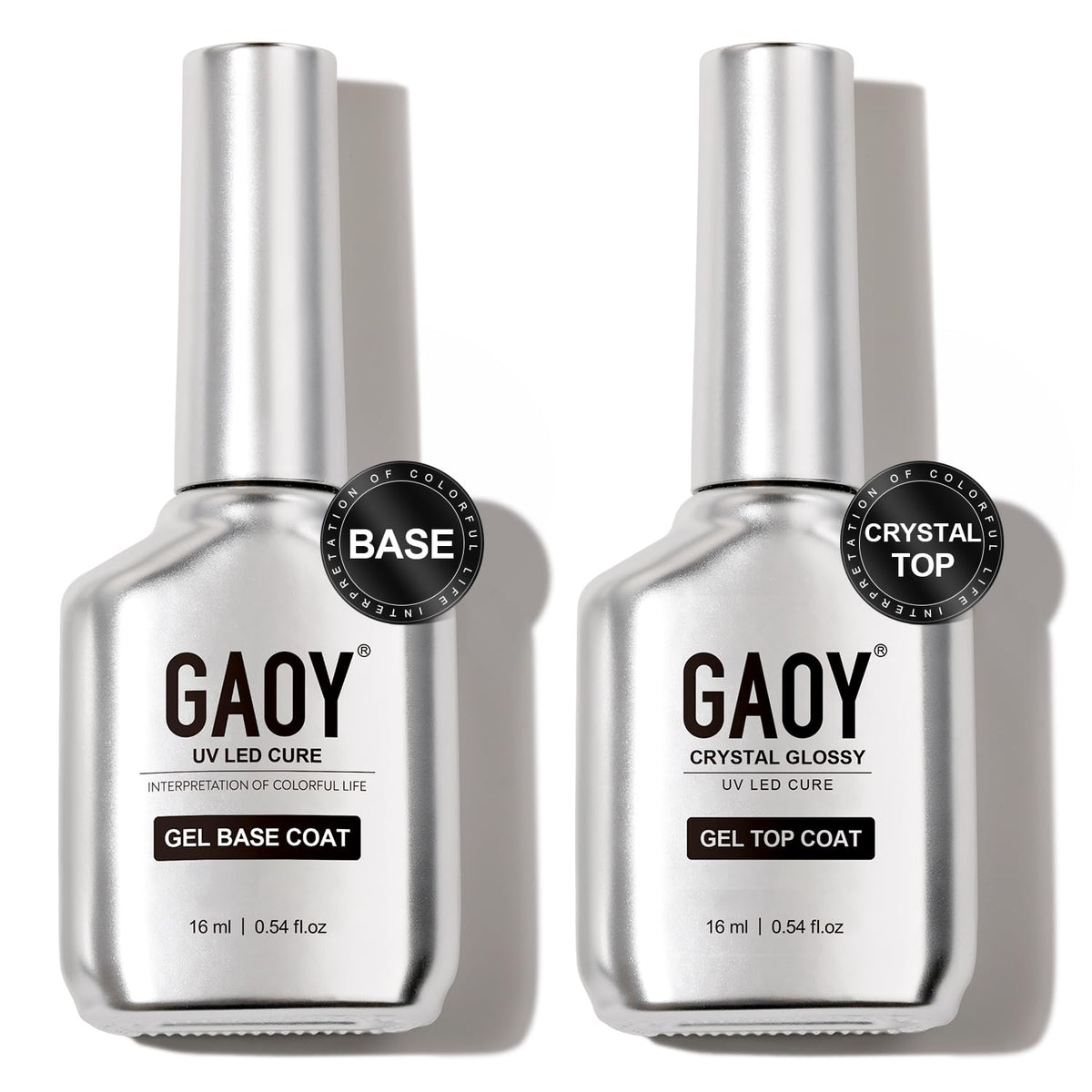 Flacon de gel top coat GAOY 16ml vue de face