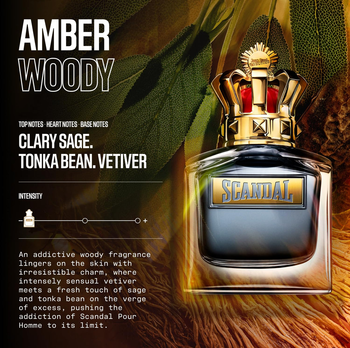 Flacon de Jean Paul Gaultier Scandal Pour Homme 150ml avec bouchon doré