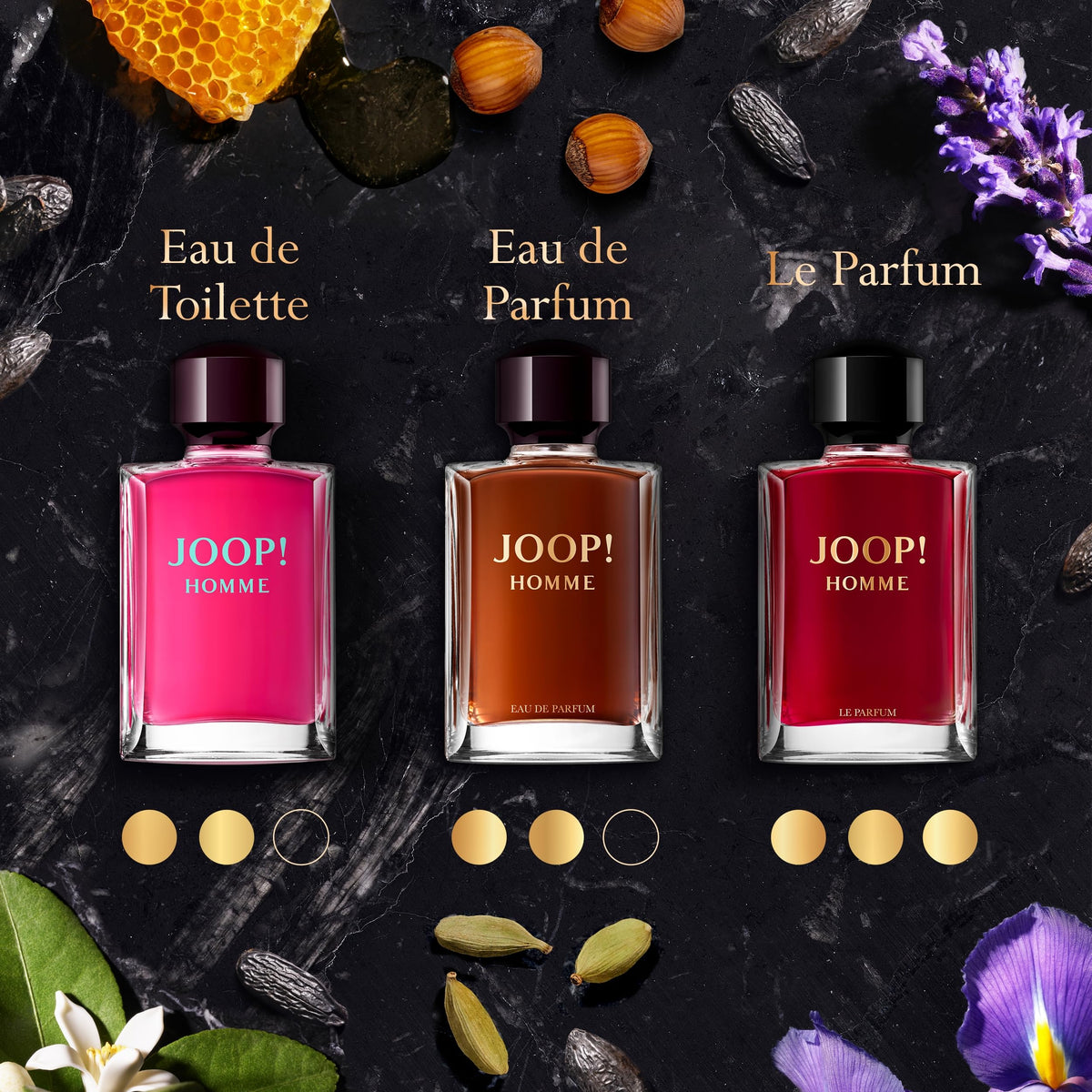 Flacon de Joop! Homme avec ambiance de soirée