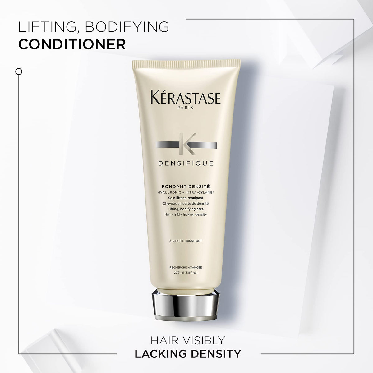 Flacon de KÉRASTASE Densifique après-shampooing 210g avec étiquette