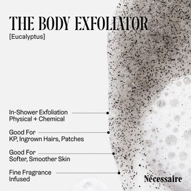 Flacon de l'exfoliant corporel Nécessaire avec étiquette