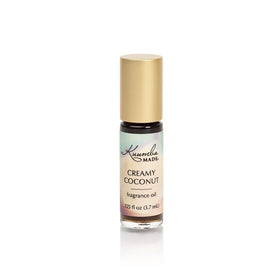 Flacon de l'huile parfumée Coco Crémeux Kuumba Made 3,7 ml avec design tropical