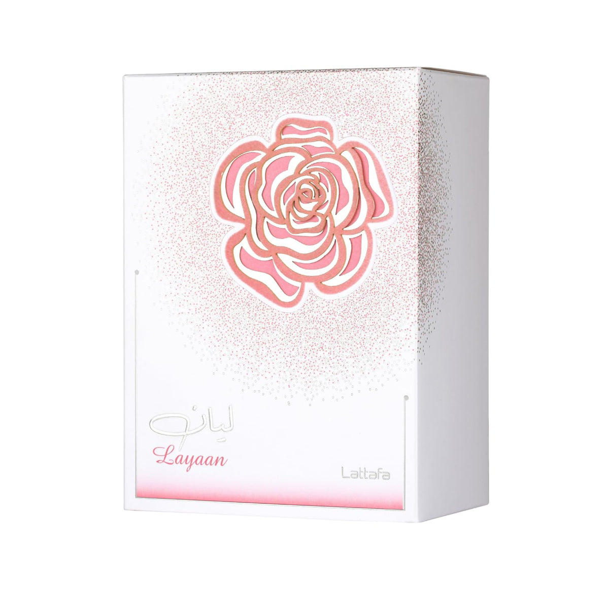 Flacon de Lattafa Layaan Eau de Parfum 75 ml dans un cadre élégant