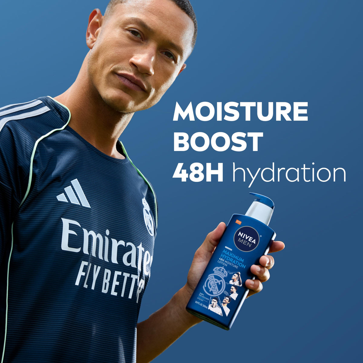 Flacon de lotion NIVEA MEN avec design Real Madrid