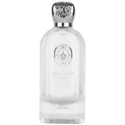 Flacon de Maison Alhambra Delilah Blanc Eau de Parfum 100 ml vue de face