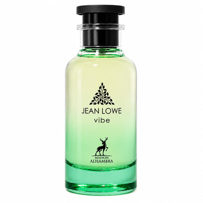 Flacon de Maison Alhambra Eau de Parfum Jean Lowe Vibe avec design moderne