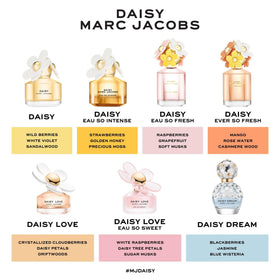 Flacon de Marc Jacobs Daisy Dream Eau de Toilette 30 ml sur fond floral