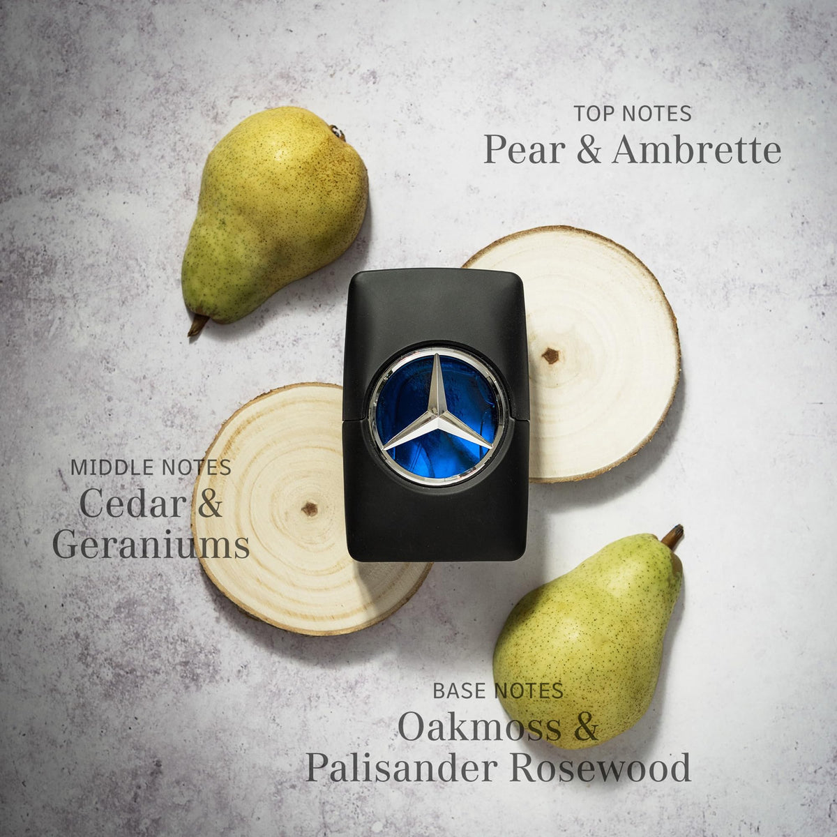 Flacon de Mercedes Benz Eau de Toilette avec bouchon en haut