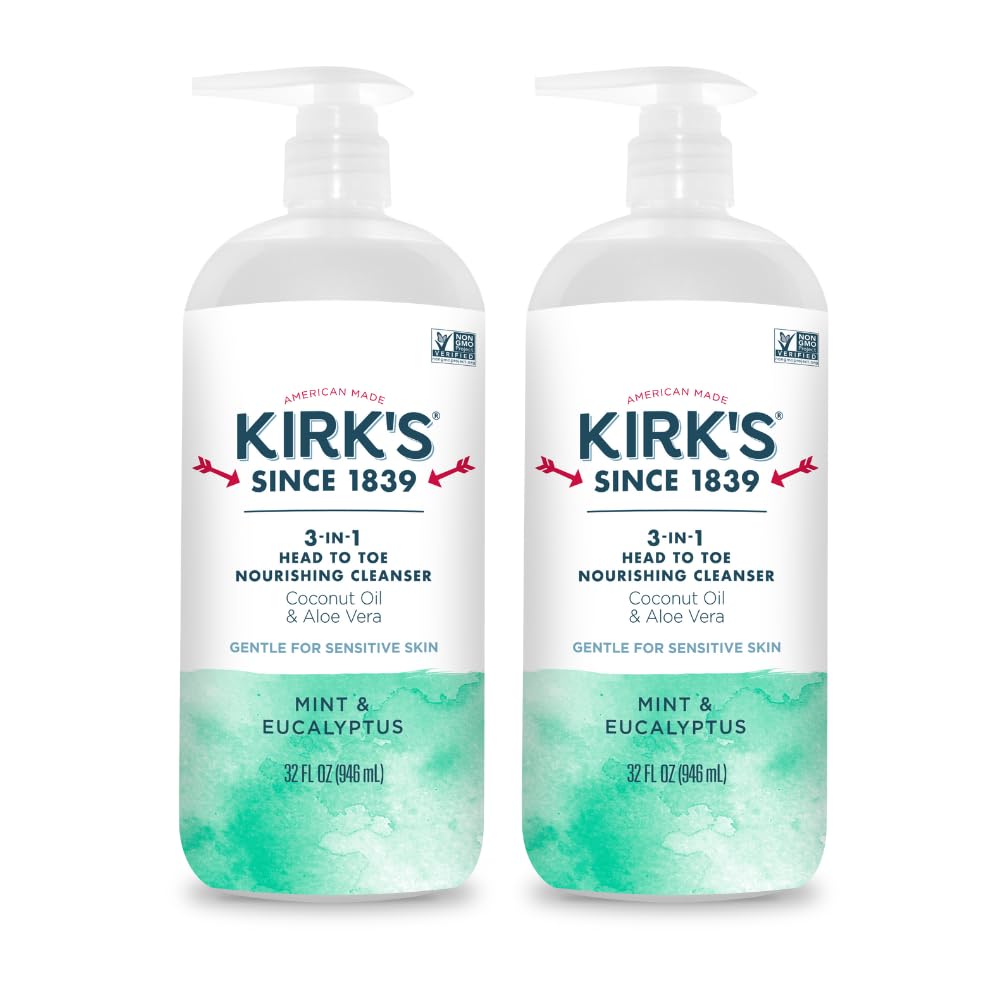 Flacon de nettoyant 3-en-1 Kirk's Menthe et Eucalyptus vue avant