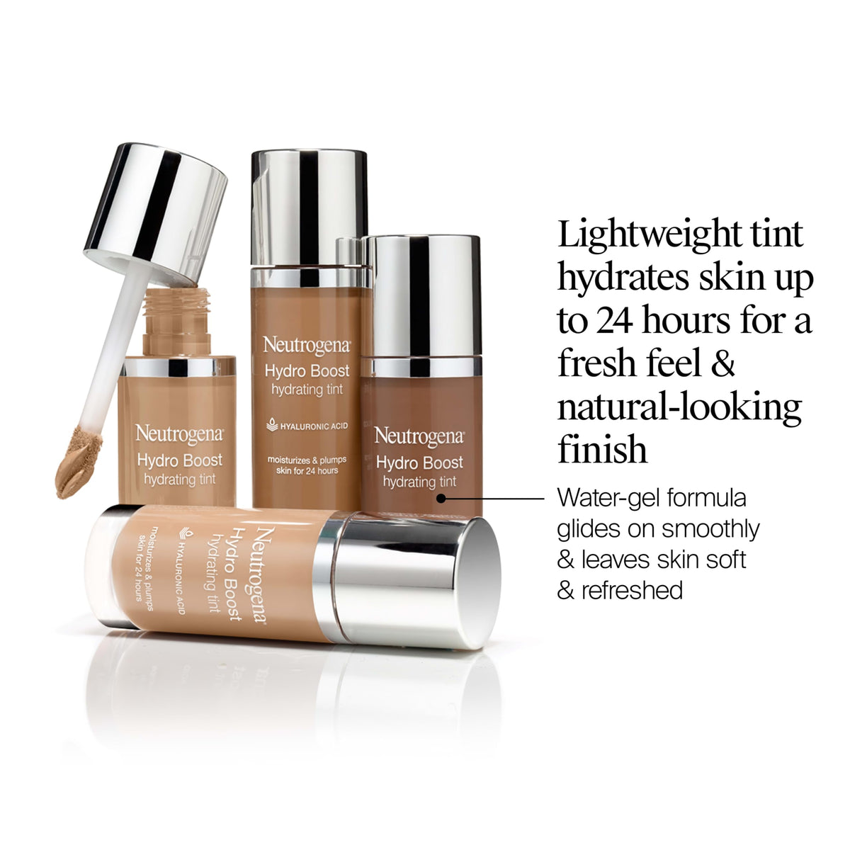 Flacon de Neutrogena Hydro support Fond de Teint 105 Caramel avec bouchon