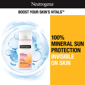 Flacon de Neutrogena Purescreen+ Crème Solaire Minérale avec étiquette