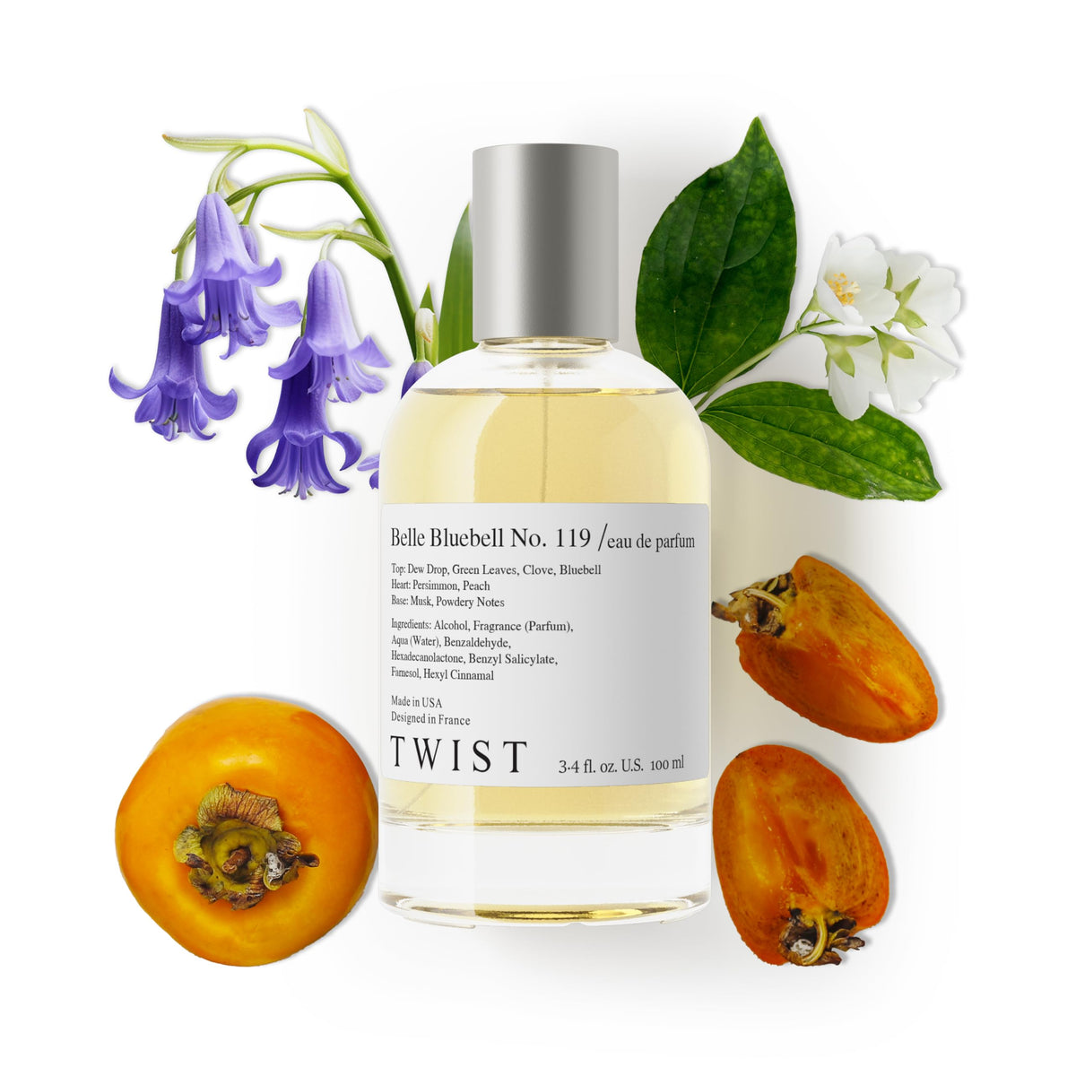 Flacon de parfum Belle Bluebell No. 119 de HOUSE OF TWIST, vue de face