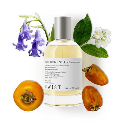 Flacon de parfum Belle Bluebell No. 119 de HOUSE OF TWIST, vue de face