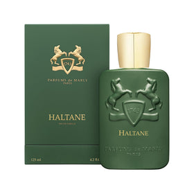 Flacon de parfum Haltane avec étiquette et bouchon en cuir