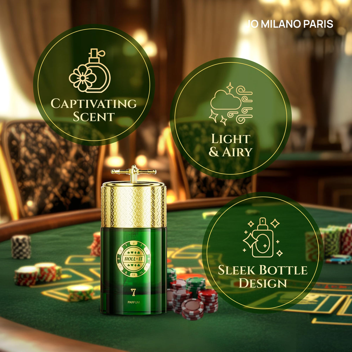 Flacon de parfum Jo Milano Roll It 7 avec bouchon