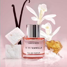 Flacon de parfum Lake & Skye 11 11 Vanille avec étiquette