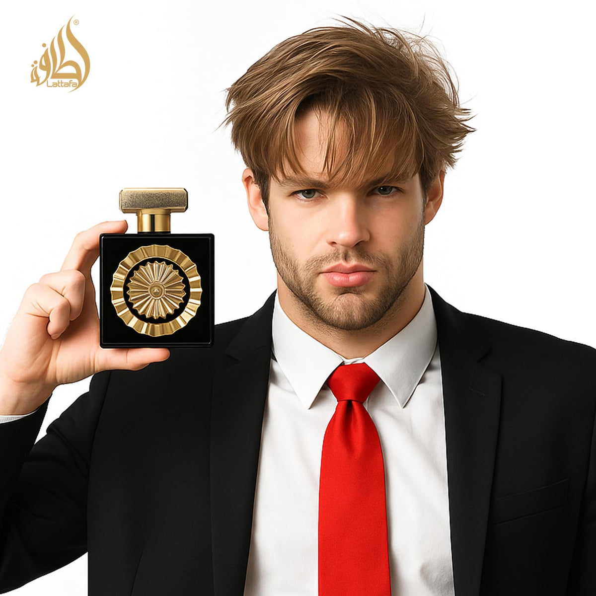Flacon de parfum Lattafa Nebras 100 ml posé sur un comptoir