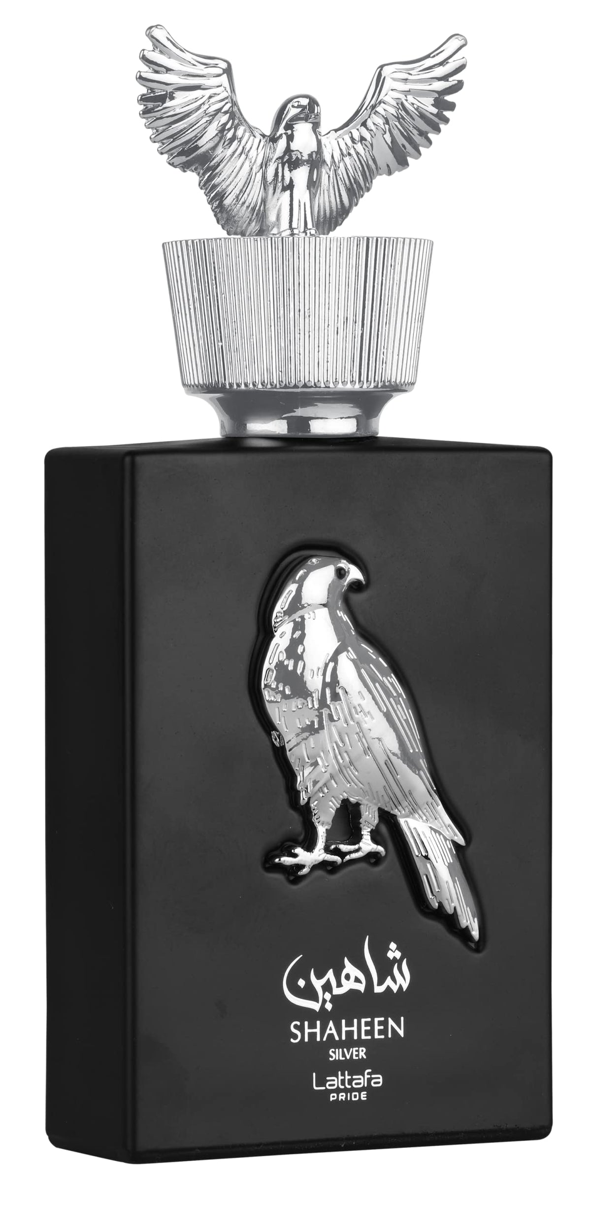 Flacon de parfum Lattafa Shaheen Silver 100ml vue de face