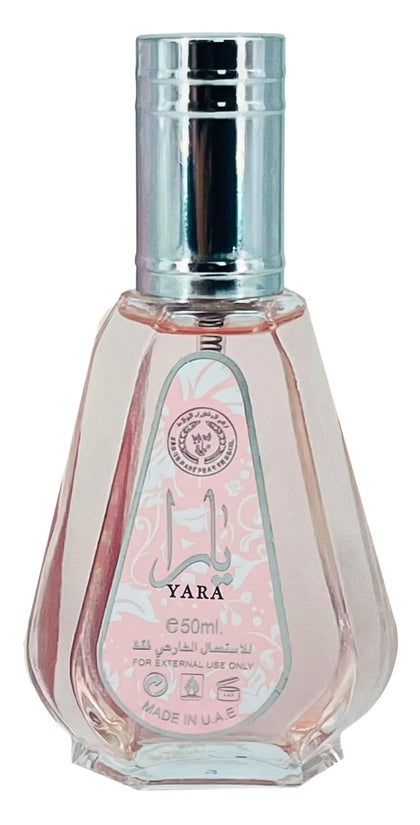 Flacon de parfum Lattafa Yara 50ml avec design élégant