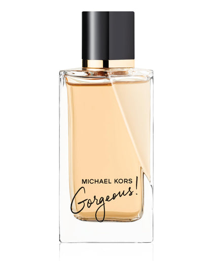 Flacon de parfum Michael Kors Gorgeous 100 ml, vue avant avec capuchon noir