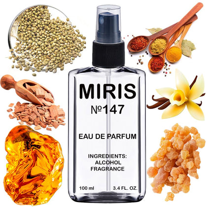Flacon de parfum MIRIS No. 147 100 ml vue de face