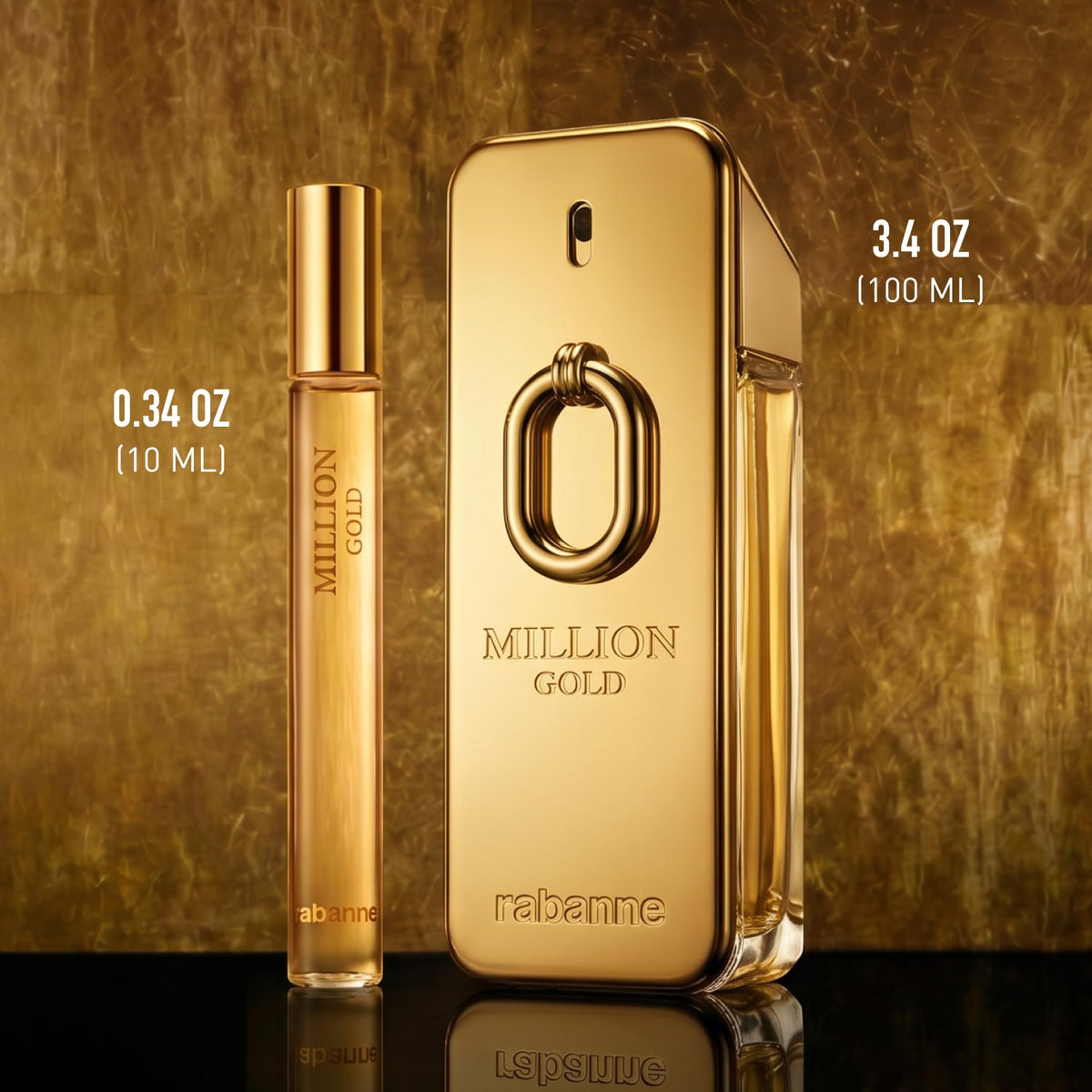 Flacon de parfum Rabanne avec accessoires de luxe