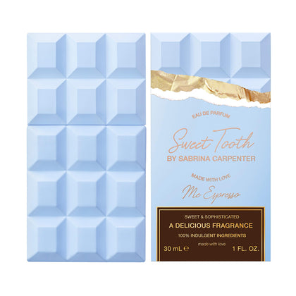 Flacon de parfum SCENT BEAUTY Sweet Tooth Me Espresso 30 ml en forme de tablette de chocolat
