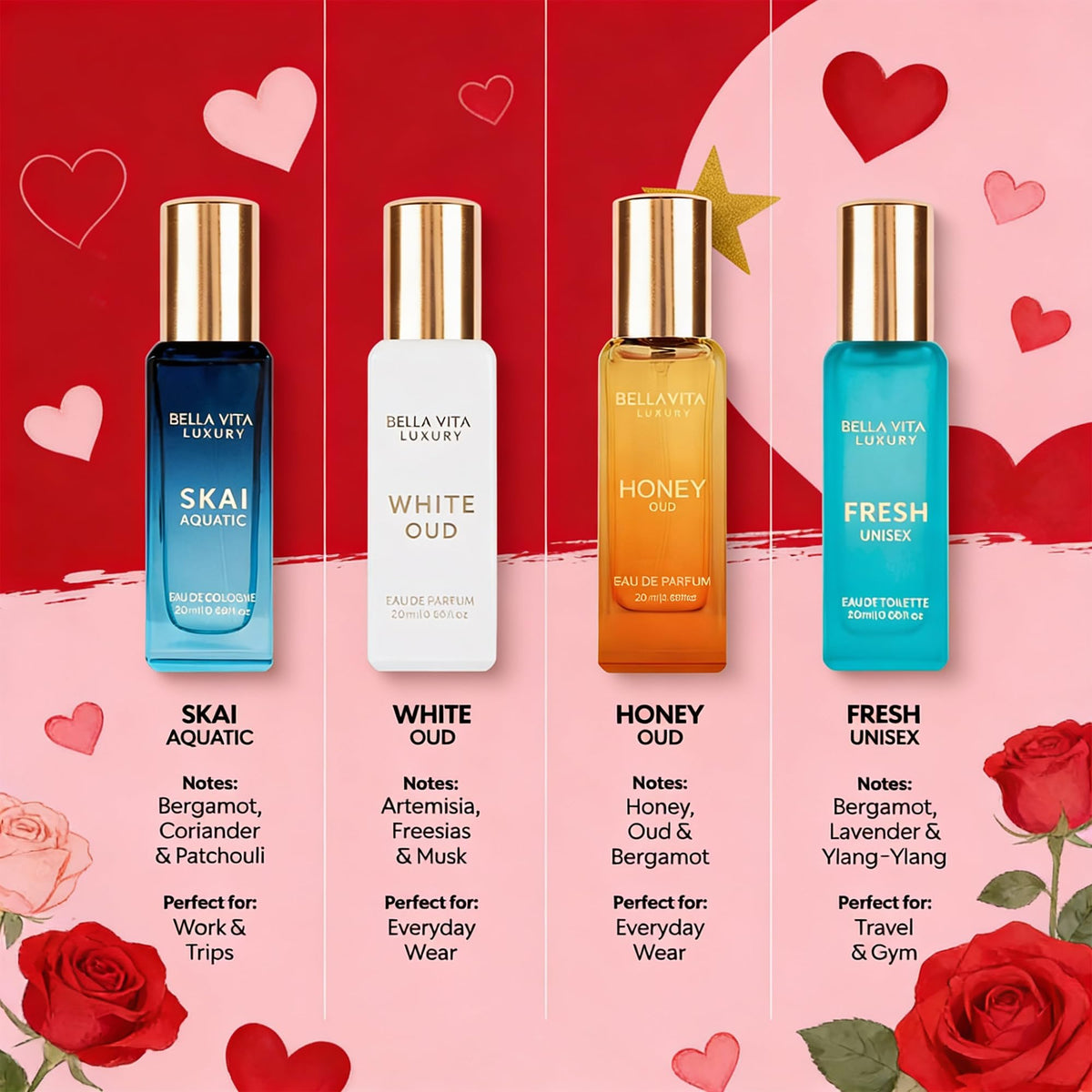 Flacon de parfum Skai 20 ml du coffret Bella Vita Luxury