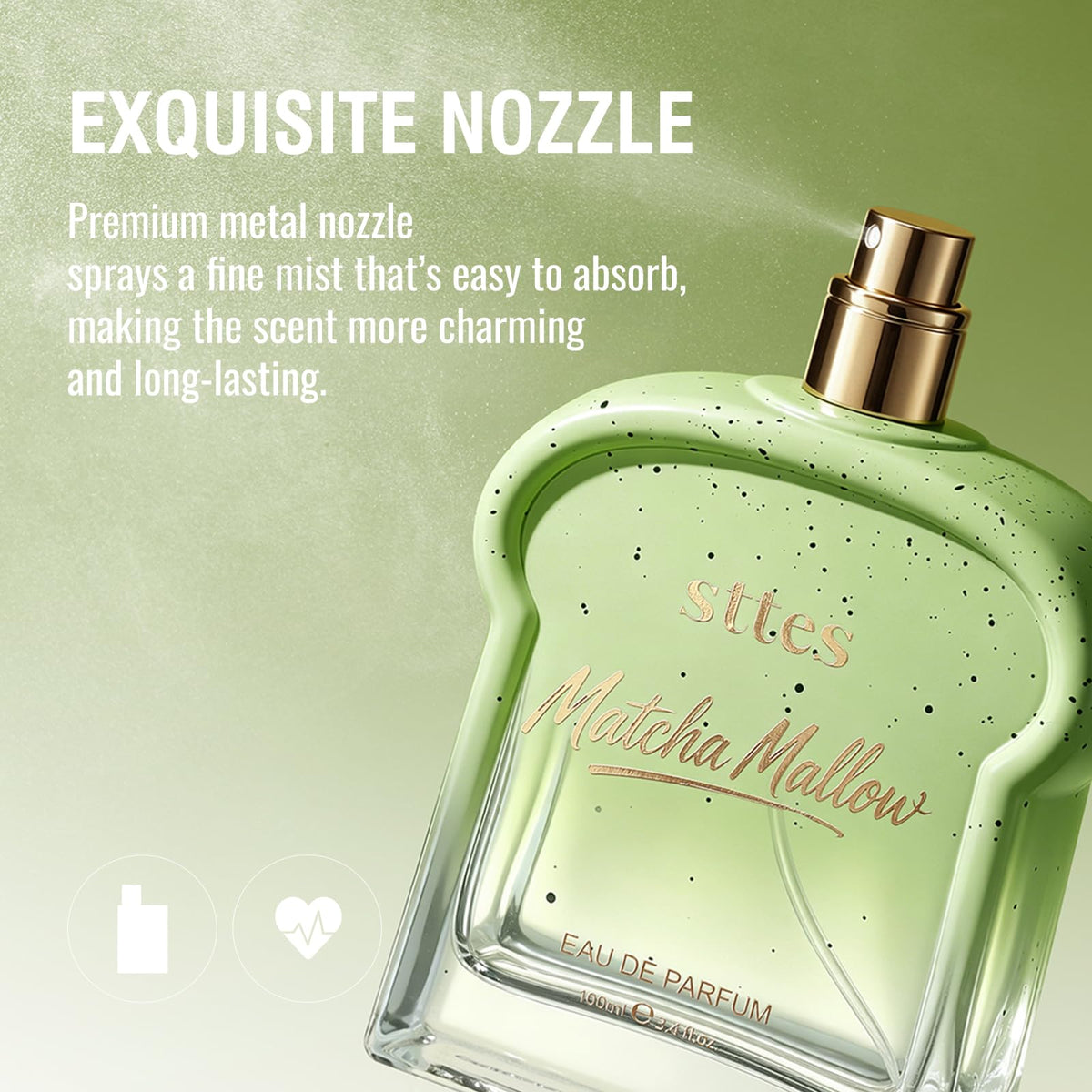 Flacon de parfum Sttes Matcha Mallow avec des ingrédients naturels