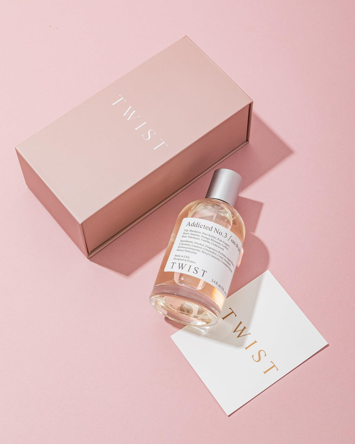 Flacon de parfum Twist Billy's No. 117 avec notes olfactives indiquées