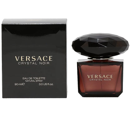 Flacon de parfum Versace Crystal Noir 100 ml avec design élégant