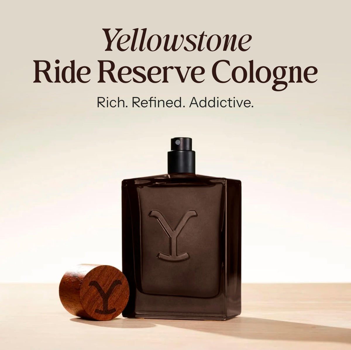 Flacon de parfum Yellowstone Ride Reserve avec étiquette et bouchon