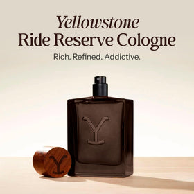 Flacon de parfum Yellowstone Ride Reserve avec étiquette et bouchon