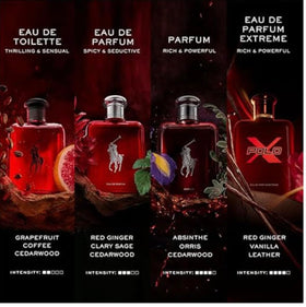 Flacon de Polo Red avec des notes de parfum détaillées