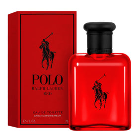 Flacon de Polo Red de Ralph Lauren sur une table en bois